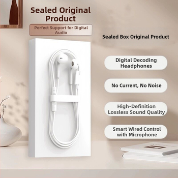 In-ear жични слушалки с Type-C интерфейс, подвижна котушка, чувствителност 120 dB, съвместими с iOS