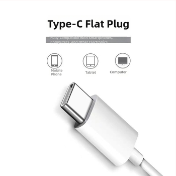 In-ear жични слушалки с Type-C интерфейс, подвижна котушка, чувствителност 120 dB, съвместими с iOS