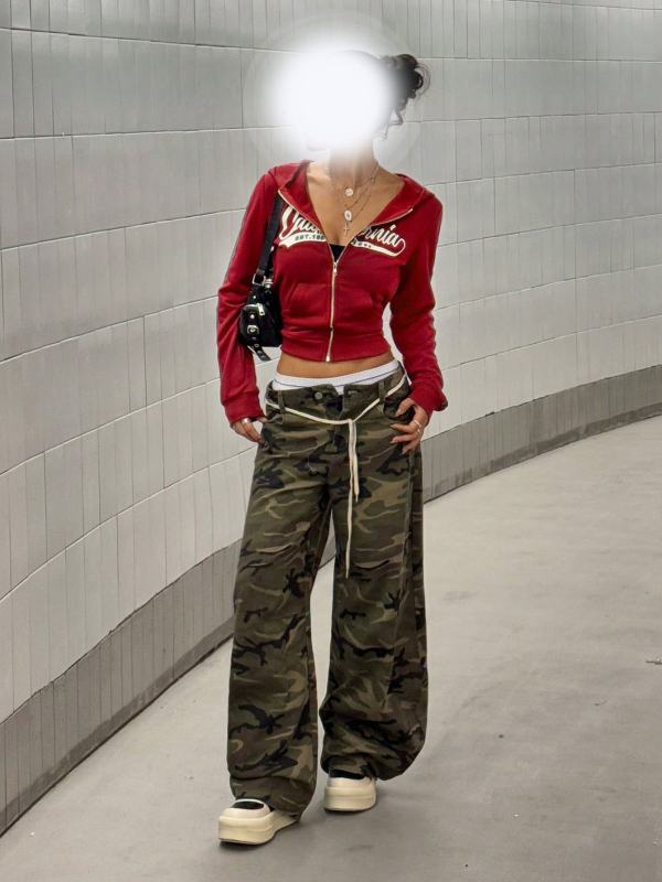 Sieviešu kapucēts kardigans ar rāvējslēdzēju, drukāts teksta dizains, poliestera audums, īss griezums