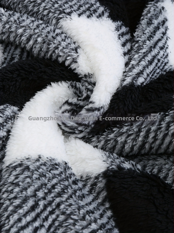 Dlhý dámsky sveter z polyestera s kockovaným vzorom, okrúhly výstrih, vrecko, voľný strih