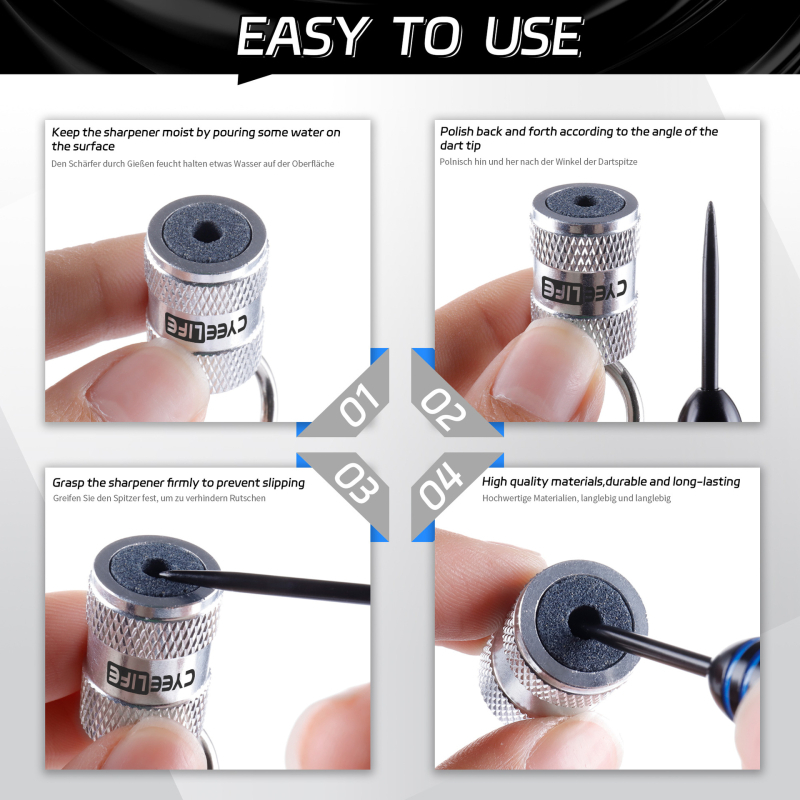 Brušenje dijelova za dart i aluminijsko kućište ključa – materijal aluminij, prilagođeno pakiranje, pogodno za streljačke sportove