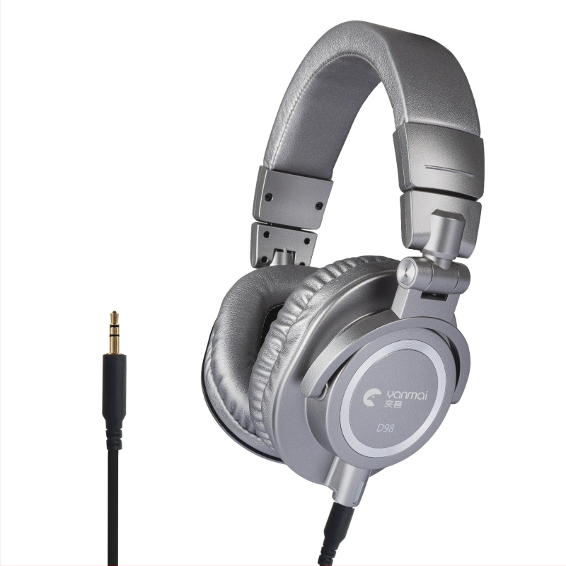 DJ мониторни слушалки с 50 мм драйвер, жични, 2 м кабел, 3,5/6,3 мм жак, честотен диапазон 15 Hz–20 kHz