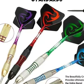 Σετ βελών με ακίδες, 12 τεμάχια σε κουτί δώρου, 22 g, βέλη από χάλυβα και κράμα αλουμινίου με PET εξαρτήματα