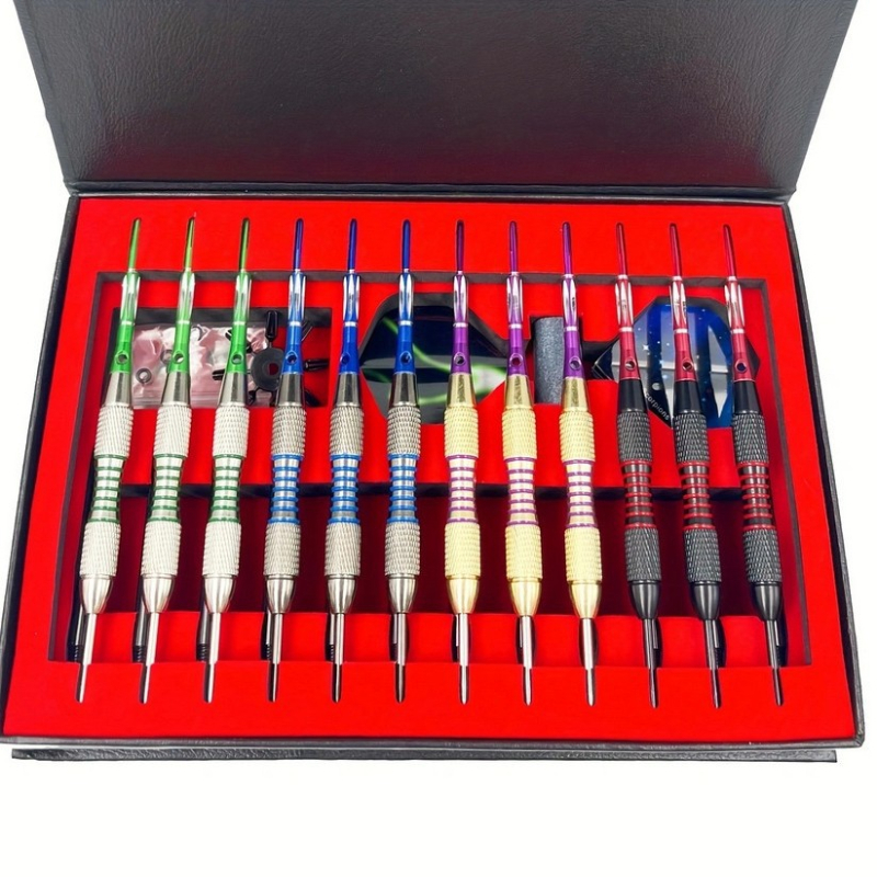 Set strelica s iglom, 12-dijelni poklon paket, 22 g, strelice od željeza i aluminijskog legiranog materijala s PET komponentama