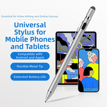 yksong Kapacitīvs stiluss mobilajām ierīcēm — metāla korpuss, magnētiska uzlāde, universāla kapacitīvā ekrāna saderība, kompakts un pārnēsājams