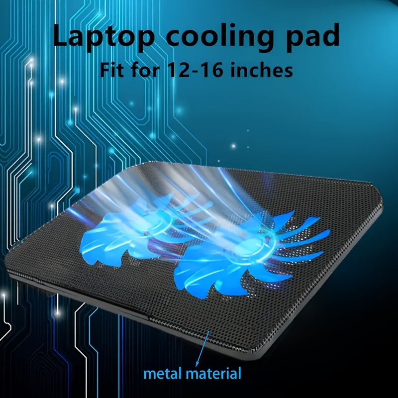 Portatīvā dzesētājs ar 2 ventilatoriem, gaisa dzesēšana, 0,6 m kabelis, metāla režģis + ABS