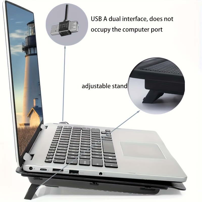 Portatīvā dzesētājs ar 2 ventilatoriem, gaisa dzesēšana, 0,6 m kabelis, metāla režģis + ABS