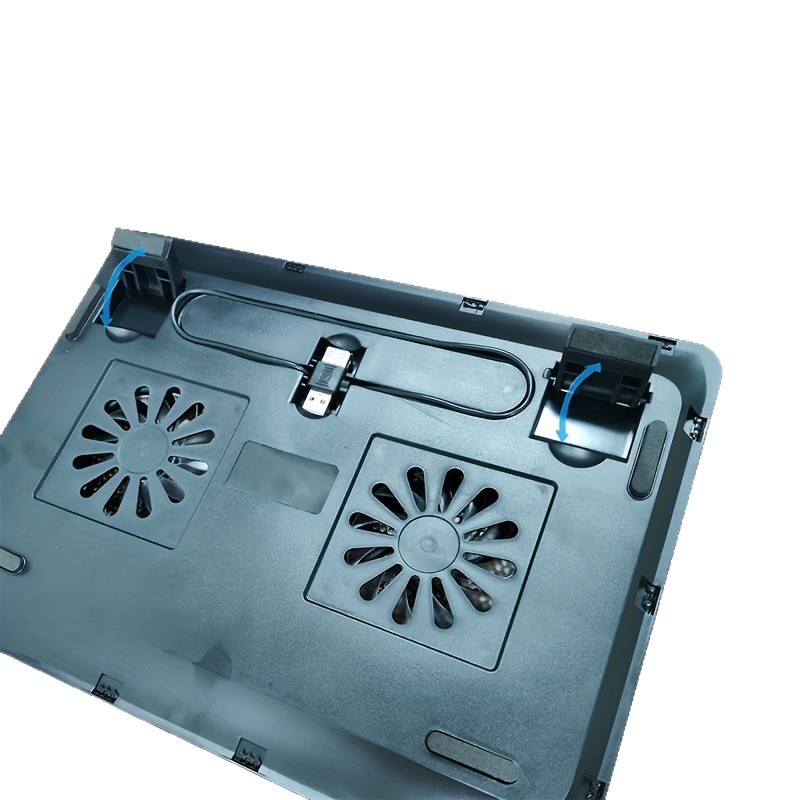 Portatīvā dzesētājs ar 2 ventilatoriem, gaisa dzesēšana, 0,6 m kabelis, metāla režģis + ABS