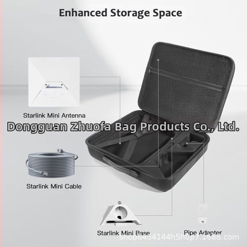 EVA твърд корпус, преносим инструментален кейс за аксесоари към Starlink приемник/рутер, модел ZY250919; материал: композит; товароподемност: 5; антифалшификационно маркиране; водоустойчива опаковка
