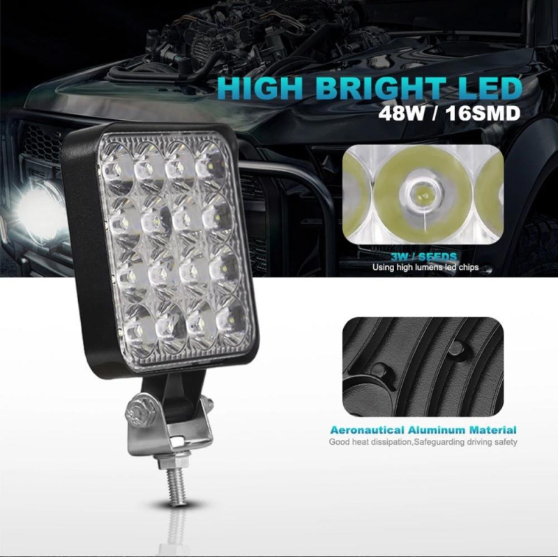 LED svjetlosni bar za maglu za off-road vozila, 48W, 12V, 6500K, aluminij + PC, LED 3030