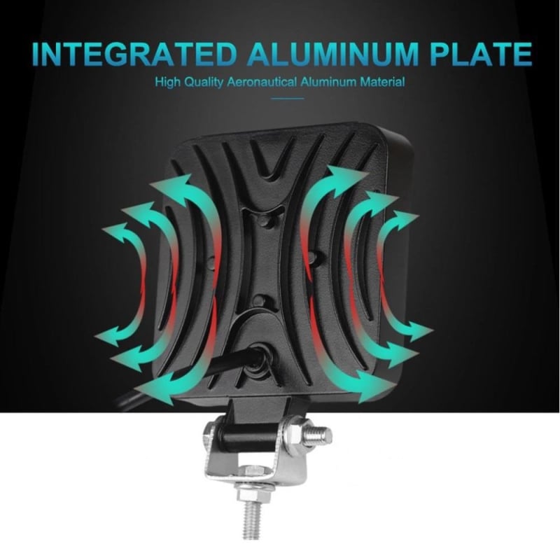 LED svjetlosni bar za maglu za off-road vozila, 48W, 12V, 6500K, aluminij + PC, LED 3030