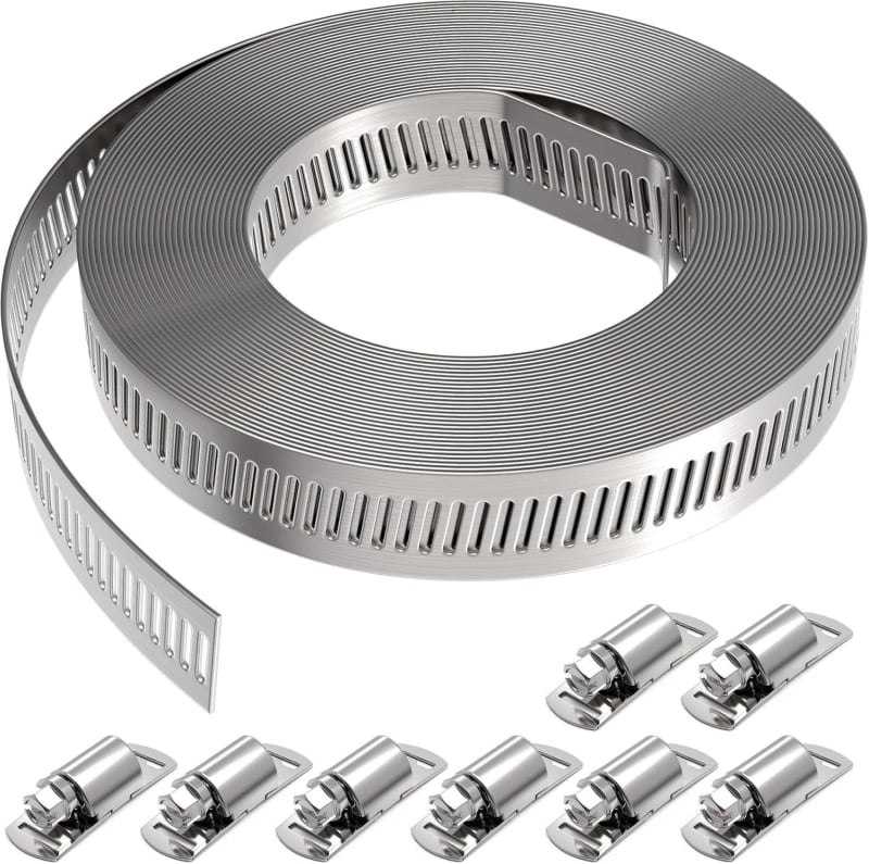 Kit de cleme pentru furtun din oțel inoxidabil DIY (Brand: Other; Material: Purple sandalwood)