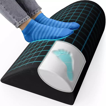 Atmiņas putu daudzfunkcionālais spilvens, pusapļa forma, jostas atbalsts, kāju spilvens, kakla skriemeļu spilvens