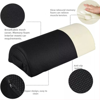Многофункционална възглавница от паметна пяна, полукръгла форма, опора за кръста, подложка за крак, възглавница за шийния отдел на гръбначния стълб
