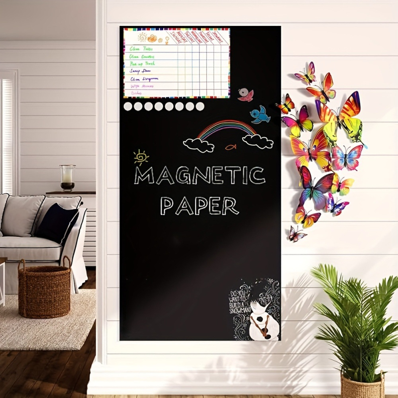 Cobis magnetska tapeta s ljepilom na stražnjoj strani, PP ploča, jednostrana, magnetska površina, izbrisiva i pisljiva