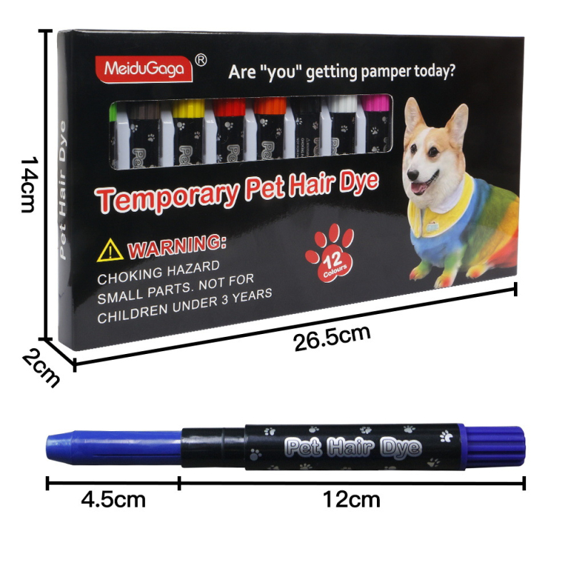 Палка за боядисване на козината на домашни любимци с кръгъл връх, корпус от PP, 5 g, поддръжка на персонализация и печат на лого