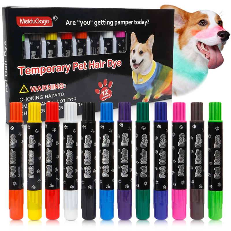 Палка за боядисване на козината на домашни любимци с кръгъл връх, корпус от PP, 5 g, поддръжка на персонализация и печат на лого