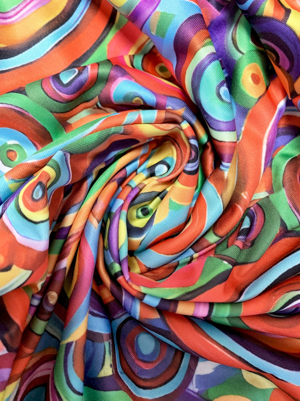 Γυναικεία ολόσωμη φόρμα με τιράντες, casual στυλ, ψυχεδελικό πολύχρωμο μοτίβο σπειροειδούς εκτύπωσης; χωρίς μανίκια, φαρδιά μέση, πολυεστέρας