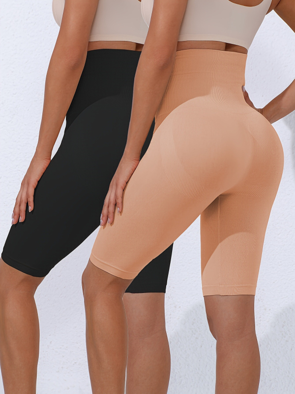 Двоен комплект с висока талия за оформяне на талията, шорти, Chenille плат и спандекс, Harajuku/японско-кореански ежедневен стил