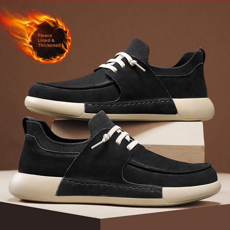 Pánske zimné papuče s plyšovou výstelkou, vrchný materiál syntetická koža, podrážka PVC, hrubá konštrukcia, športový štýl