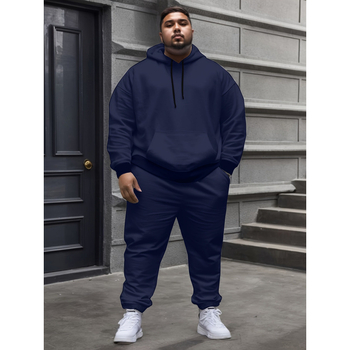 Muški hoodie s kapuljom i flis podstavom — Yoga Fitness, poliester, šifra jd601102193130113, zima 2025