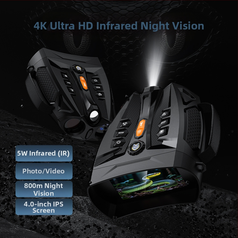 Uređaj za noćni vid s infracrvenom, dvostruka cijev, IPS HD zaslon, vanjski digitalni teleskop.