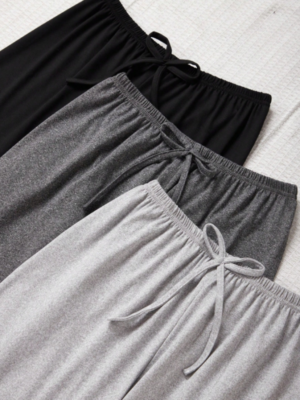 Set feminin în trei culori: pantaloni cropped cu talie elastică, croi tapered, confortabili, casual (Poliester 95%+, Spandex, No-Iron, Vara 2025)