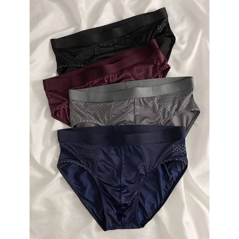 Moteriškos trikampio formos kelnaitės iš nailono, kvėpuojantis tinklelis, vienos spalvos, patogu, premium įspūdis