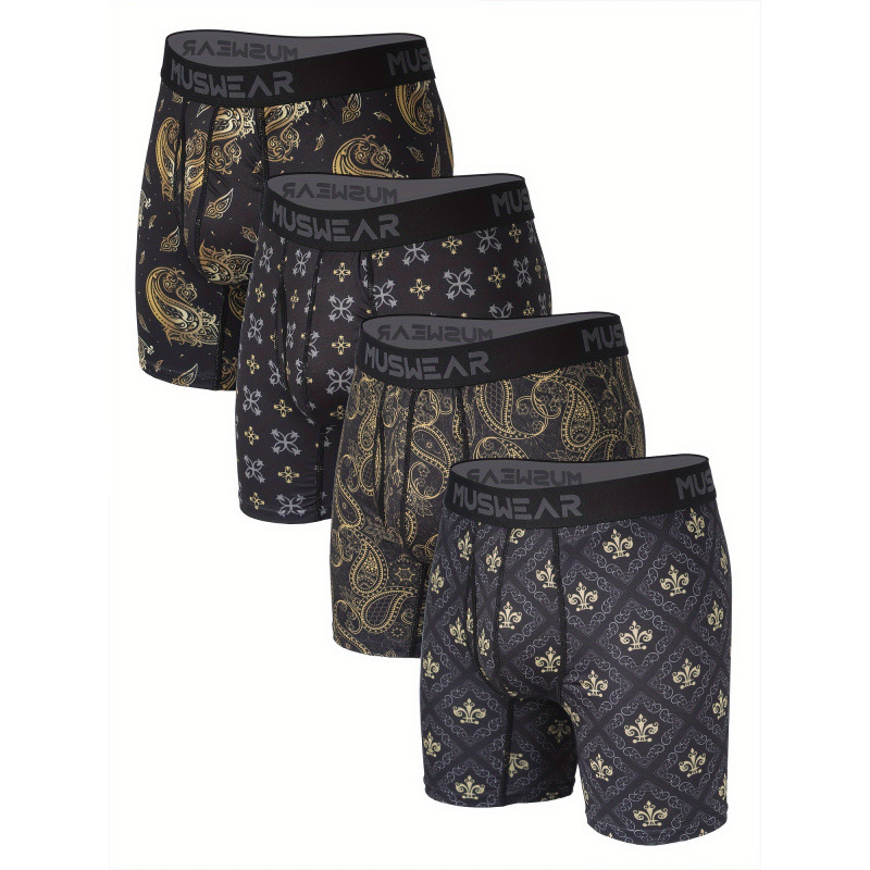 Vīriešu ātrās žāvēšanas bokseru komplekts — ārējais materiāls 100% akrils, zems viduklis