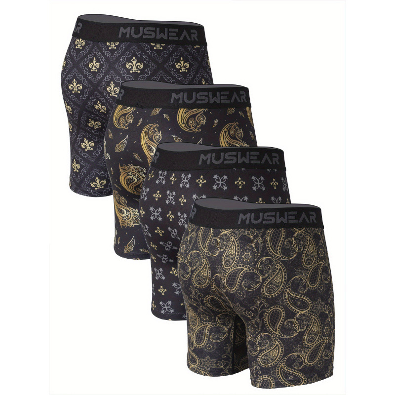 Vīriešu ātrās žāvēšanas bokseru komplekts — ārējais materiāls 100% akrils, zems viduklis