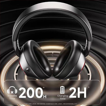 Căști cu anulare activă a zgomotului (ANC), fără fir, Bluetooth 5.3, rază 10 m, autonomie peste 8 h, IPX4, pentru PC