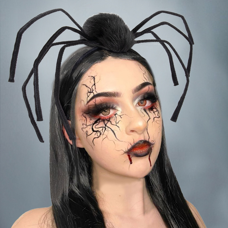 Helovīna cosplay galvas lente – Spider Queen, audums, daļēji roku darbs un daļēji mehāniska izgatavošana, Coffee pai