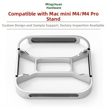 Chladišni držač za Mac mini M4/M4 Pro — aluminijska legura, stolni držač, nosivost 2–5 kg, masa 73 g