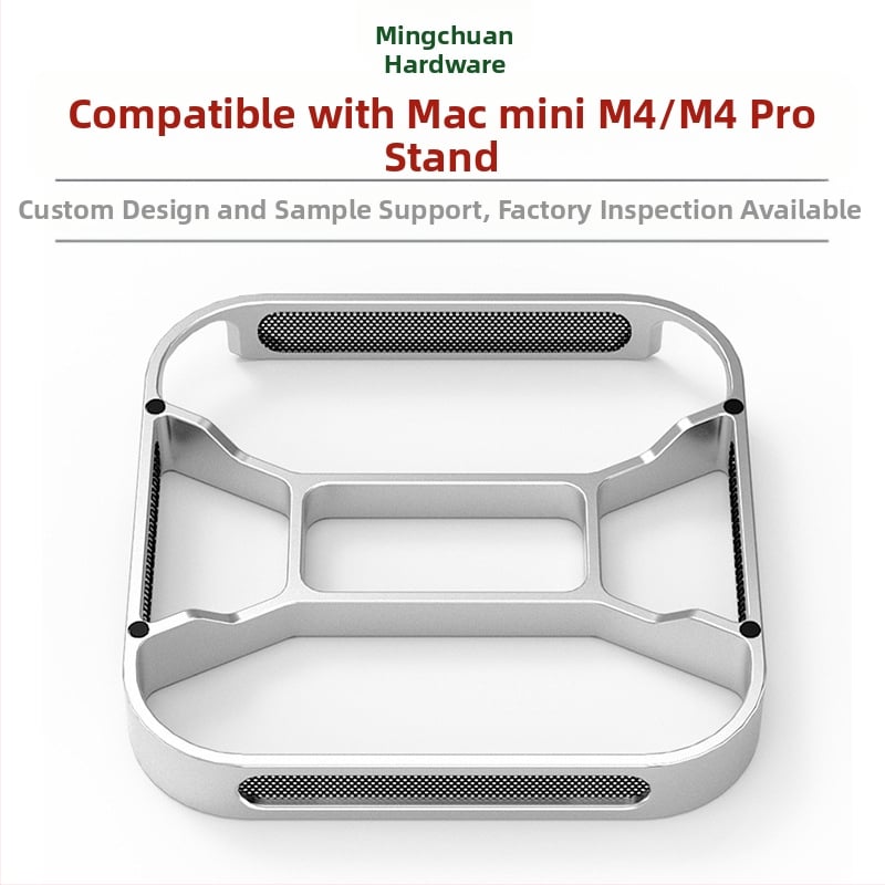 Chladišni držač za Mac mini M4/M4 Pro — aluminijska legura, stolni držač, nosivost 2–5 kg, masa 73 g