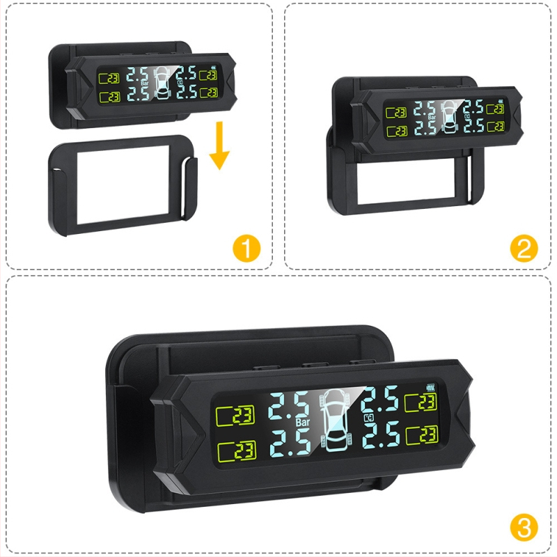 TPMS монитор за налягането в гумите — персонализиран формов модел, печат на лого, персонализирана опаковка, измерване на налягането, преносим