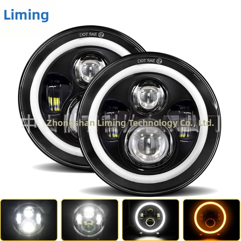 Wrangler LED svjetla - dvostruki snop (visoki/niski), za terensku vožnju, aluminijsko kućište, 9-30V, prilagodljivo