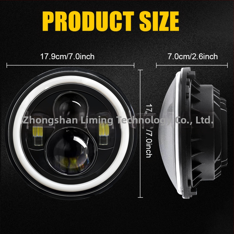 Wrangler LED svetlá - dvojlúčové lúče (vysoký/nízky), off-road, hliníkové zliatinové puzdro, 9-30V, prispôsobiteľné