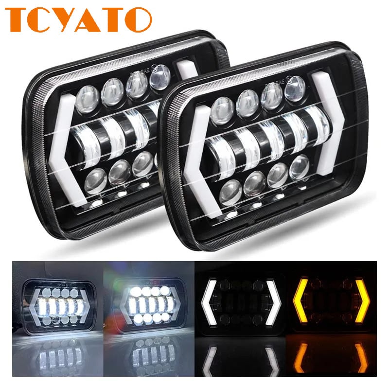 TCYATO 90W Square Wrangler LED svjetla - univerzalno, 14000 lm, 6000K, 12-24V, aluminijsko kućište
