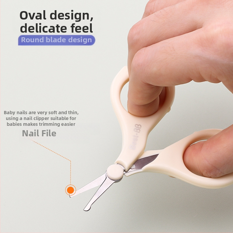 Best-BB Бебешки комплект за грижа за нокти – 4 части, пластмаса + неръждаема стомана, подходящ за 0–6 месеца, 3–6 години и над 6 години