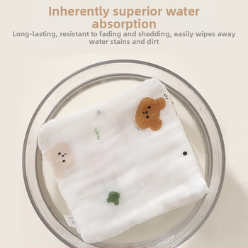 Dječji ubrus od pamuka s gazom, nježni ručnik za lice za djecu 3–8 godina