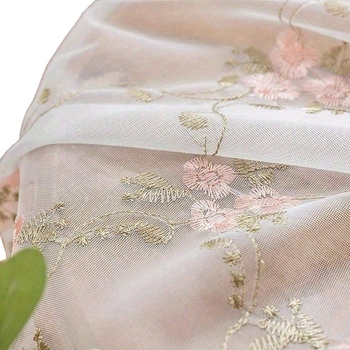 Poliester Jacquard zavjesa za dnevni boravak i spavaću sobu, prozirna, nordičkog stila, dekorativna