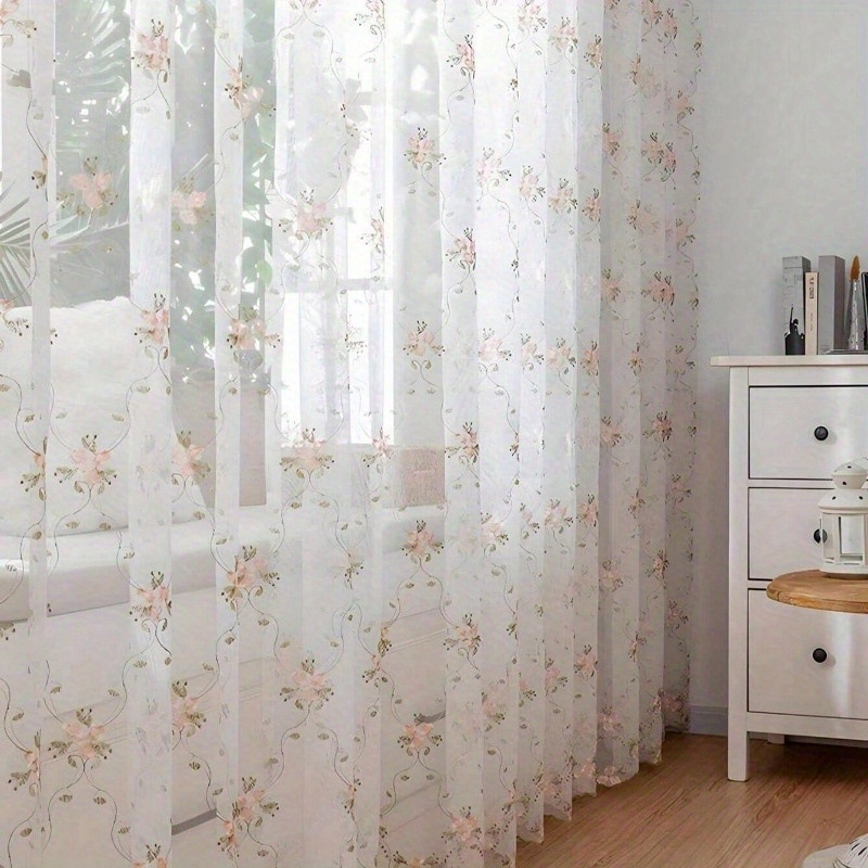 Poliester Jacquard zavjesa za dnevni boravak i spavaću sobu, prozirna, nordičkog stila, dekorativna