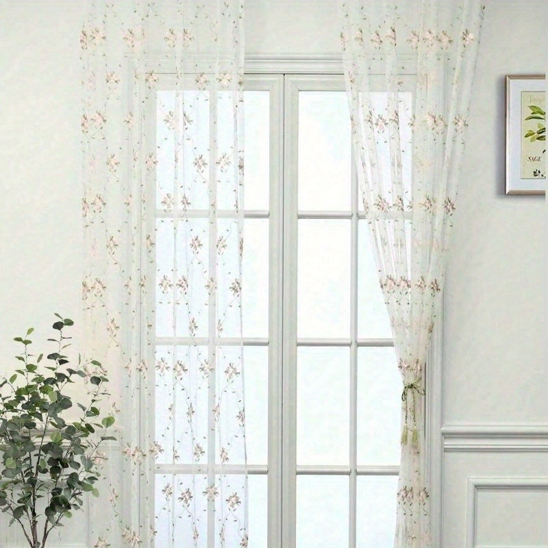 Poliester Jacquard zavjesa za dnevni boravak i spavaću sobu, prozirna, nordičkog stila, dekorativna