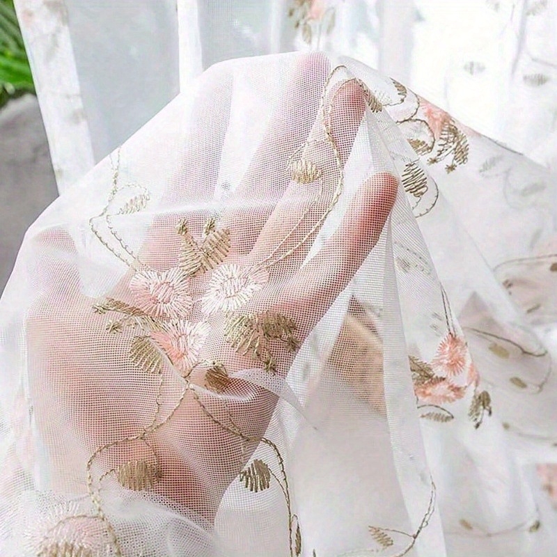 Poliester Jacquard zavjesa za dnevni boravak i spavaću sobu, prozirna, nordičkog stila, dekorativna