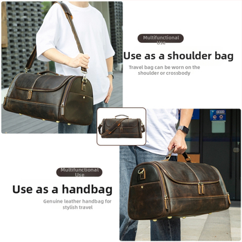 Crazy Horse odos kelioninė rankinė, talpa mažiau nei 20 L, unisex, tinkama verslo kelionėms