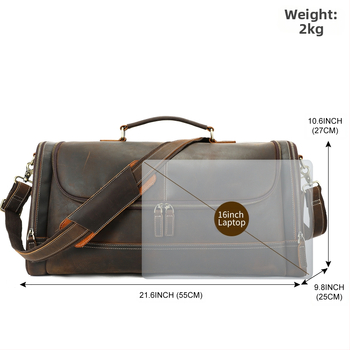 Crazy Horse odos kelioninė rankinė, talpa mažiau nei 20 L, unisex, tinkama verslo kelionėms