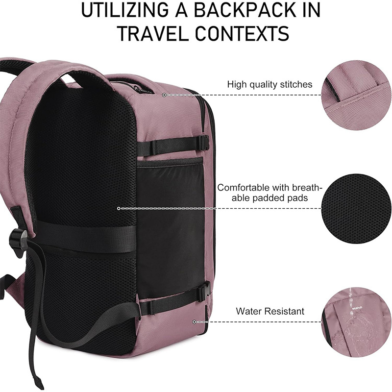 Kelioninė kuprinė, 20–35L talpa, Oxford audinys, oro pagalvės dirželiai, suderinama su 11 colių nešiojamuoju, miesto minimalistinis stilius