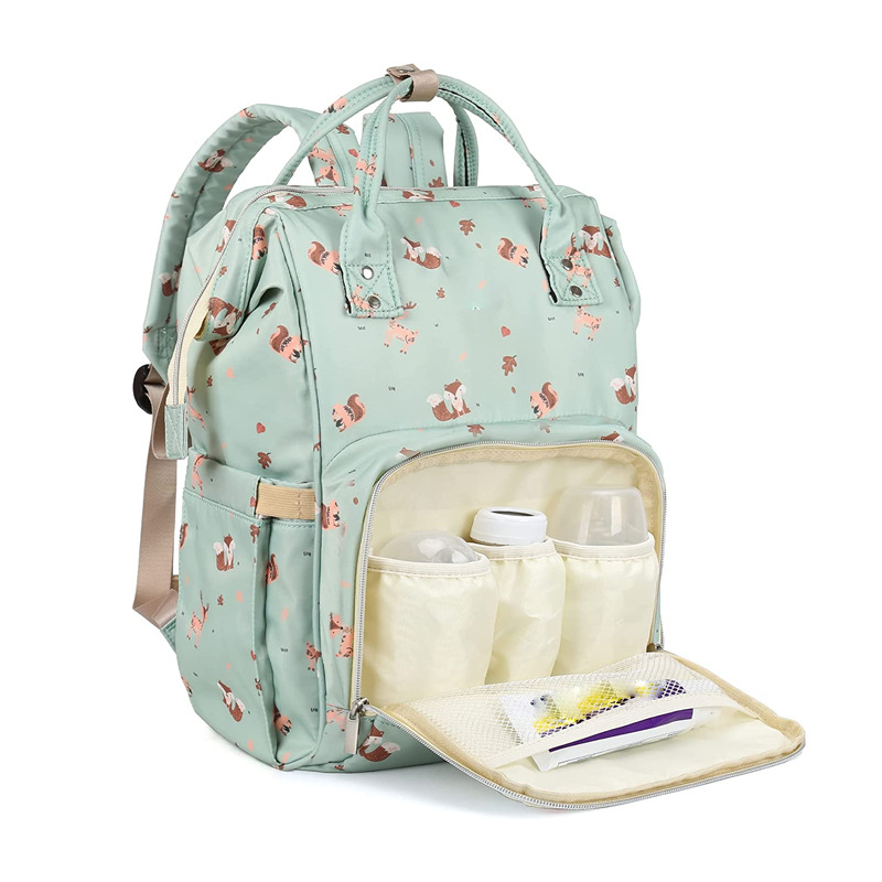 Sulankstoma mamos ir kūdikio kuprinė su didele talpa, paprastas dizainas, daugiafunkcinė lauko trumpoms kelionėms