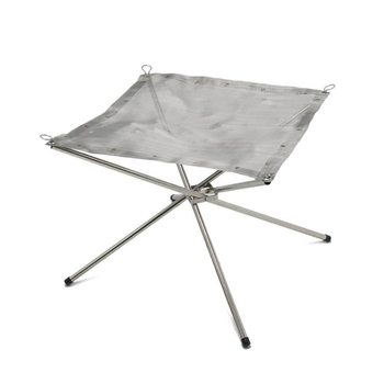 Prijenosna vanjska peć za kampiranje s mrežom od nehrđajućeg čelika – četvrtastog oblika, oko 0,7 kg, višenamjenski grill