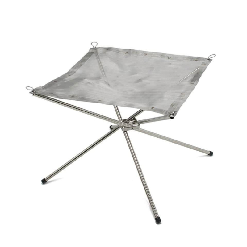 Prijenosna vanjska peć za kampiranje s mrežom od nehrđajućeg čelika – četvrtastog oblika, oko 0,7 kg, višenamjenski grill